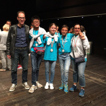 gli alunni premiati con il sindaco Santuari e la prof. Maccarinelli