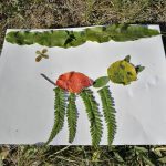 composizione con foglie