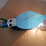 Lucciola con materiale riciclato